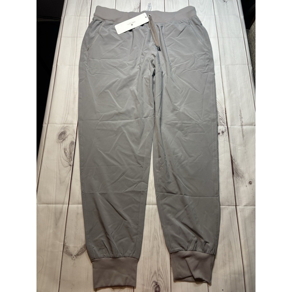 CRZ Yoga Grey Jogger Pants Womens Large Full Length Dark Chrome R408 NWT